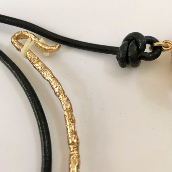 🆕 ZARA Physalis Choker Leather Lariat Necklace - Picture 9 of 11